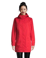 Woods Women's Monolith 2L Mid-Length Hooded Rain Jacket, Waterproof, Breathable, Shell