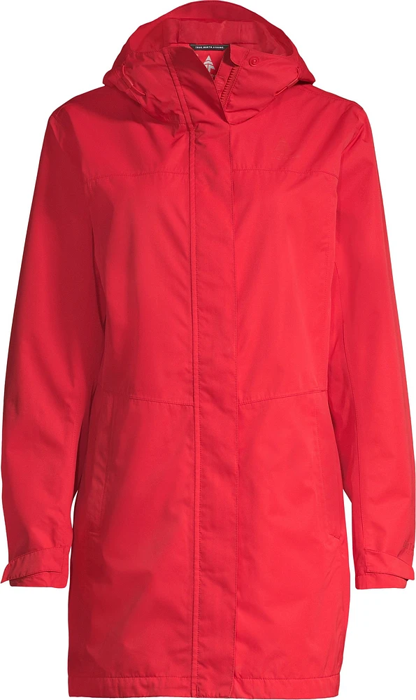 Woods Women's Monolith 2L Mid-Length Hooded Rain Jacket, Waterproof, Breathable, Shell