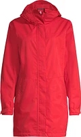 Woods Women's Monolith 2L Mid-Length Hooded Rain Jacket, Waterproof, Breathable, Shell