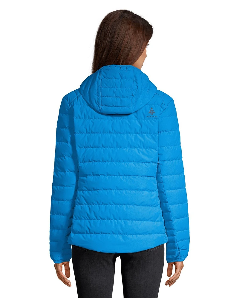 Woods Women's Bennington Midlayer Puffer Jacket, Lightweight, Insulated Down, Hooded