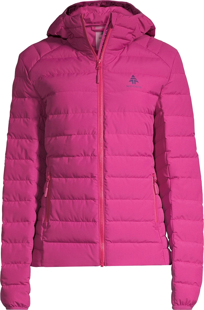 Woods Women's Bennington Midlayer Puffer Jacket, Lightweight, Insulated Down, Hooded