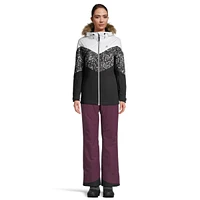 Ripzone Women's Couloir Winter Ski Jacket, Insulated, Hooded, Waterproof