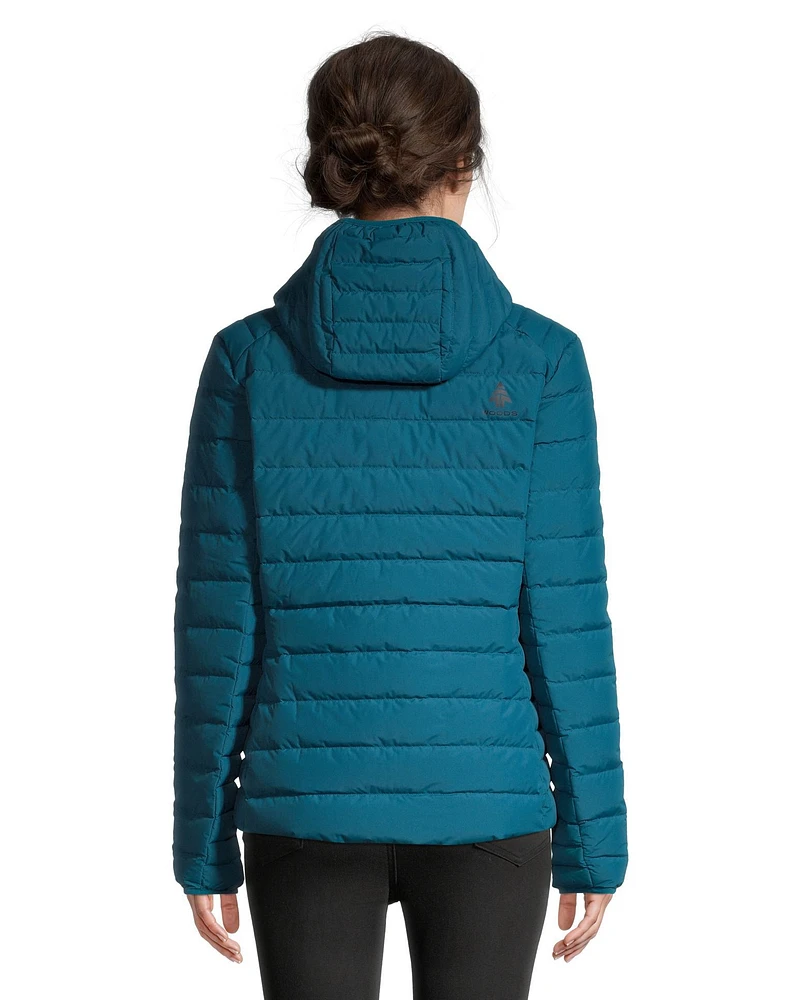 Woods Women's Bennington Midlayer Puffer Jacket, Lightweight, Insulated Down, Hooded