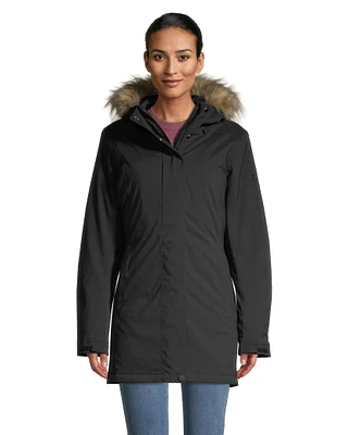 Woods Women's Smythe Stretch Winter Parka/Jacket, Long, Insulated Down, Hooded, Waterproof