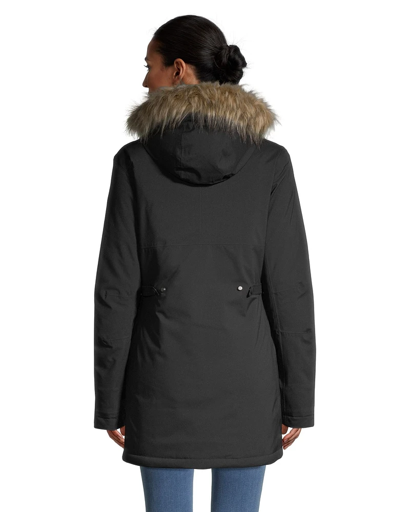 Woods Women's Smythe Stretch Winter Parka/Jacket, Long, Insulated Down, Hooded, Waterproof