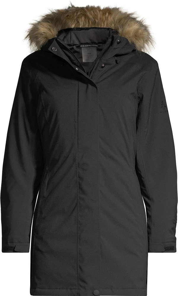 Woods Women's Smythe Stretch Winter Parka/Jacket, Long, Insulated Down, Hooded, Waterproof