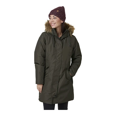 Helly Hansen Women's Alva LifePocket Winter Parka/Jacket, Long, Insulated Synthetic, Hooded