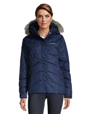 Columbia Women's Lay'D'Down Winter Ski Jacket, Down Insulated, Hooded, Waterproof