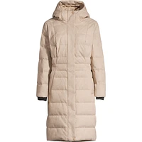 Woods Women's Lipsett Baffled Winter Jacket, Long, Insulated Down, Hooded, Water Resistant