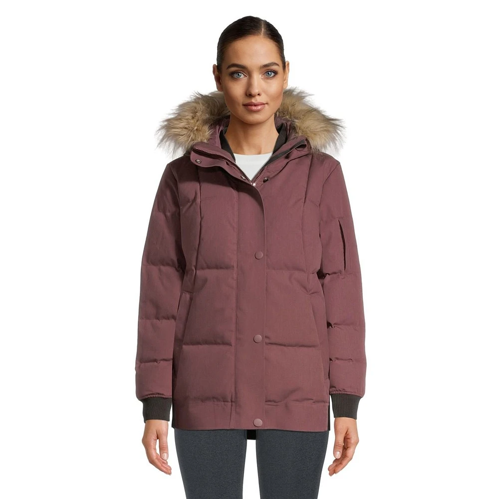 Woods Women's Worthington Bomber Winter Jacket, Long, Insulated, Hooded, Waterproof