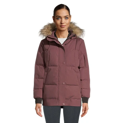 Woods Women's Worthington Bomber Winter Jacket, Long, Insulated, Hooded, Waterproof