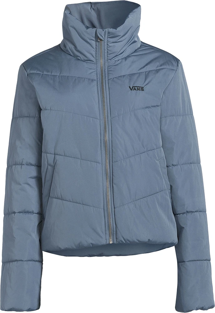 Vans Women's Foundry V Puffer Winter Jacket, Short, Insulated Synthetic, Water Repellent