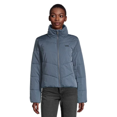 Vans Women's Foundry V Puffer Winter Jacket, Short, Insulated Synthetic, Water Repellent