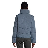 Vans Women's Foundry V Puffer Winter Jacket, Short, Insulated Synthetic, Water Repellent