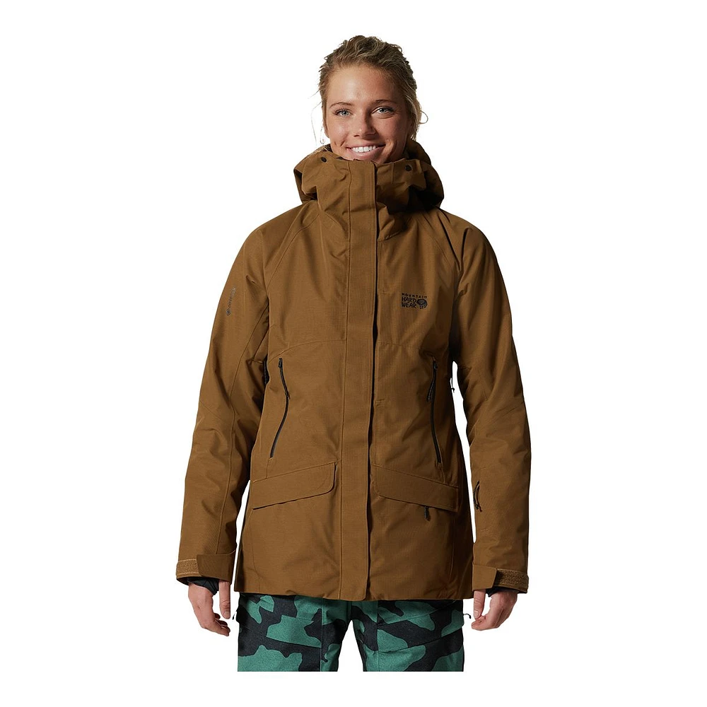 Mountain Hardwear Women's Cloud Bank Gore-Tex Winter Ski Jacket, Insulated, Hooded