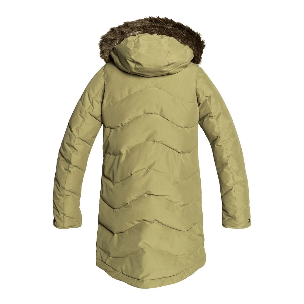 Roxy Women's Ellie Winter Parka/Jacket, Long, Insulated Synthetic, Hooded, Waterproof, Breathable