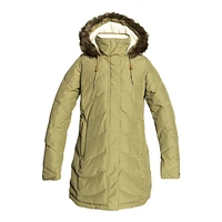 Roxy Women's Ellie Winter Parka/Jacket, Long, Insulated Synthetic, Hooded, Waterproof, Breathable