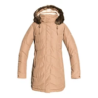 Roxy Women's Ellie Winter Parka/Jacket, Long, Insulated Synthetic, Hooded, Waterproof, Breathable