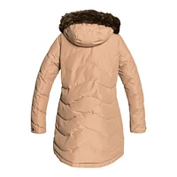 Roxy Women's Ellie Winter Parka/Jacket, Long, Insulated Synthetic, Hooded, Waterproof, Breathable