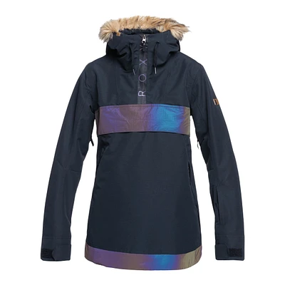 Roxy Women's Shelter Winter Ski Anorak Jacket, Insulated, Hooded, Waterproof