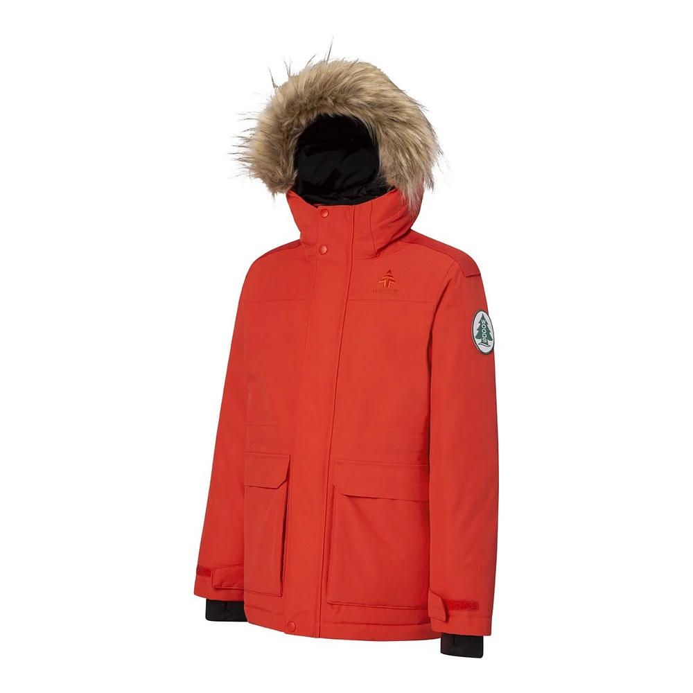 Woods Boys' Avens Winter Jacket/Parka, Kids', Down, Insulated, Waterproof, Hooded