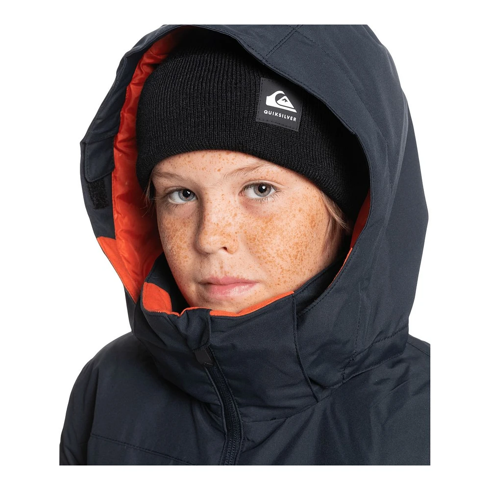 Quiksilver Boys' Silvertip Winter Jacket, Kids', Ski, Insulated, Waterproof, Hooded