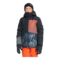 Quiksilver Boys' Silvertip Winter Jacket, Kids', Ski, Insulated, Waterproof, Hooded