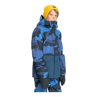 Quiksilver Boys' Mission Printed Block Winter Jacket, Kids', Ski, Insulated, Waterproof