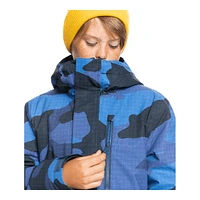 Quiksilver Boys' Mission Printed Block Winter Jacket, Kids', Ski, Insulated, Waterproof