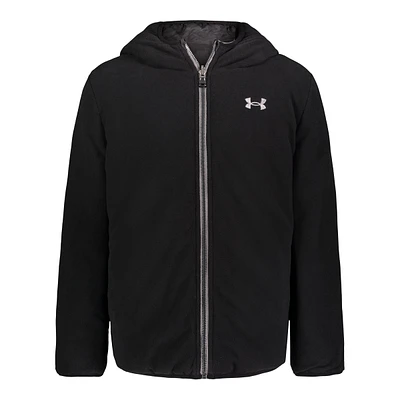 Under Armour Boys' Print Reversible Pronto Winter Jacket, Kids', Puffer, Insulated, Hooded