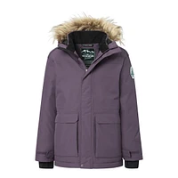 Woods Girls' Avens Winter Jacket/Parka, Kids', Down, Insulated, Waterproof, Hooded