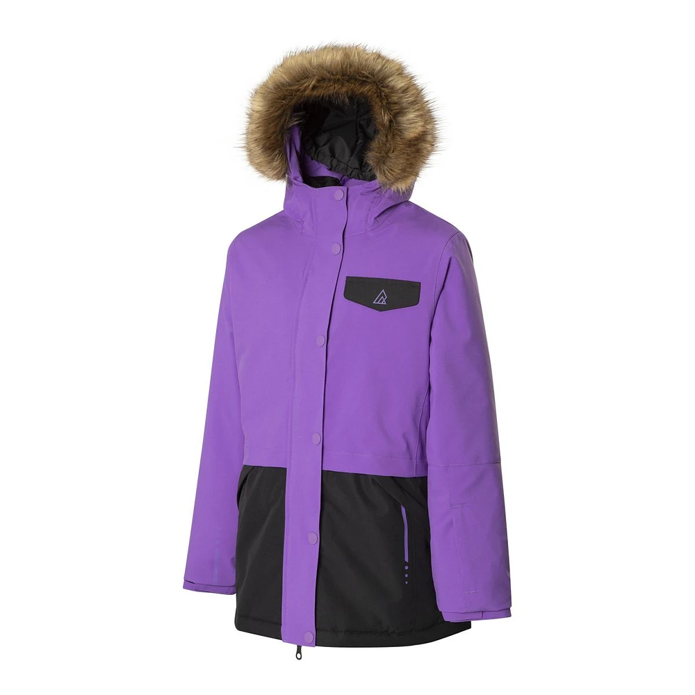 Ripzone Girls' Chipmunk Winter Jacket, Kids', Ski, Insulated, Hooded, Packable