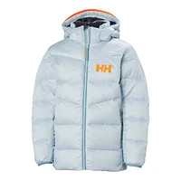 Helly Hansen Girls' Isfjord Winter Jacket, Kids', Down Mix, Insulated, Water-Repellent, Hooded