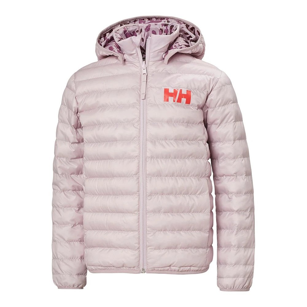 Helly Hansen Girls' Infinity Reversible Winter Jacket, Kids', Insulated, Hooded, Packable