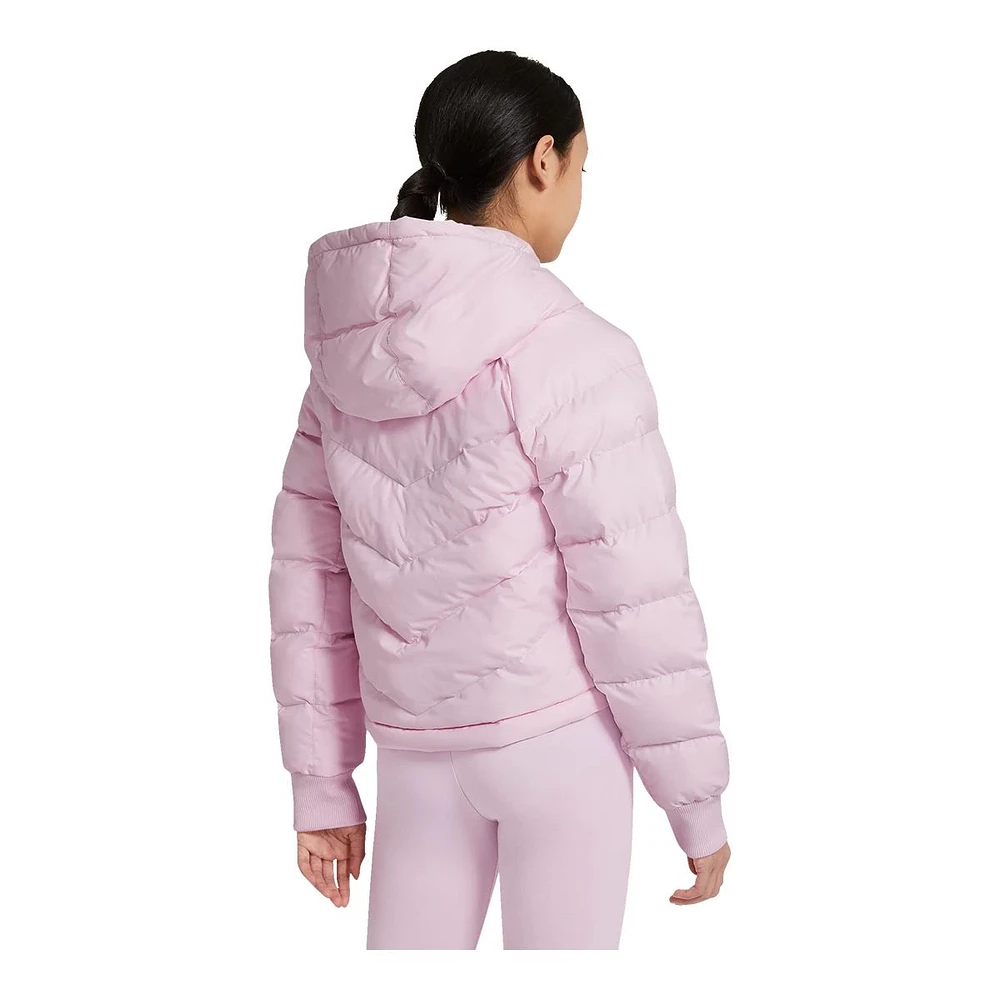 Nike Girls' Sportswear Winter Jacket, Kids', Insulated, Hooded, Packable