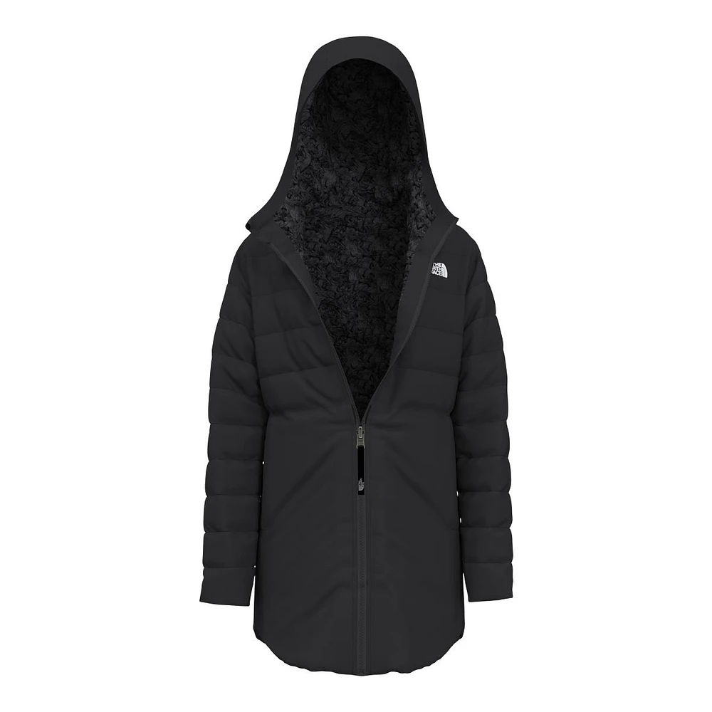 The North Face Girls' Mossbud Swirl Reversible Winter Jacket/Parka, Kids', Insulated, Hooded