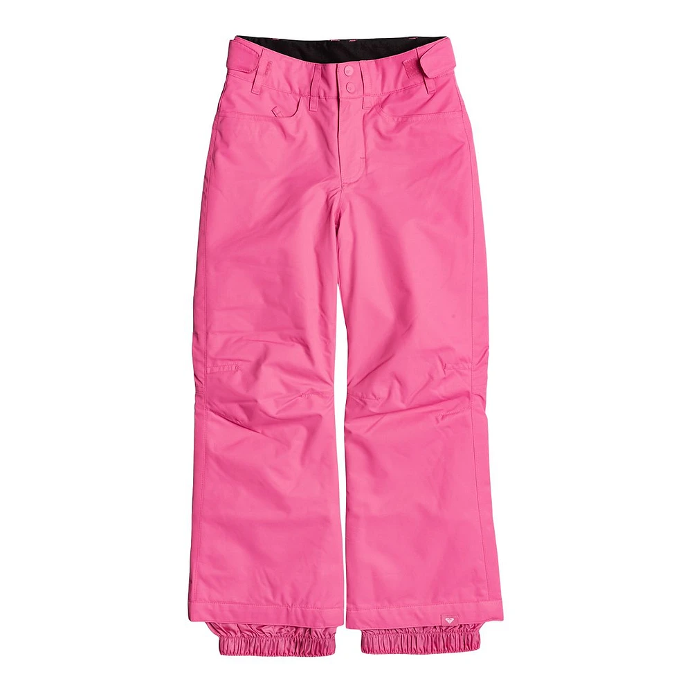 Roxy Kids' Backyard Snow Pants, Girls', Winter, Ski, Waterproof, Insulated