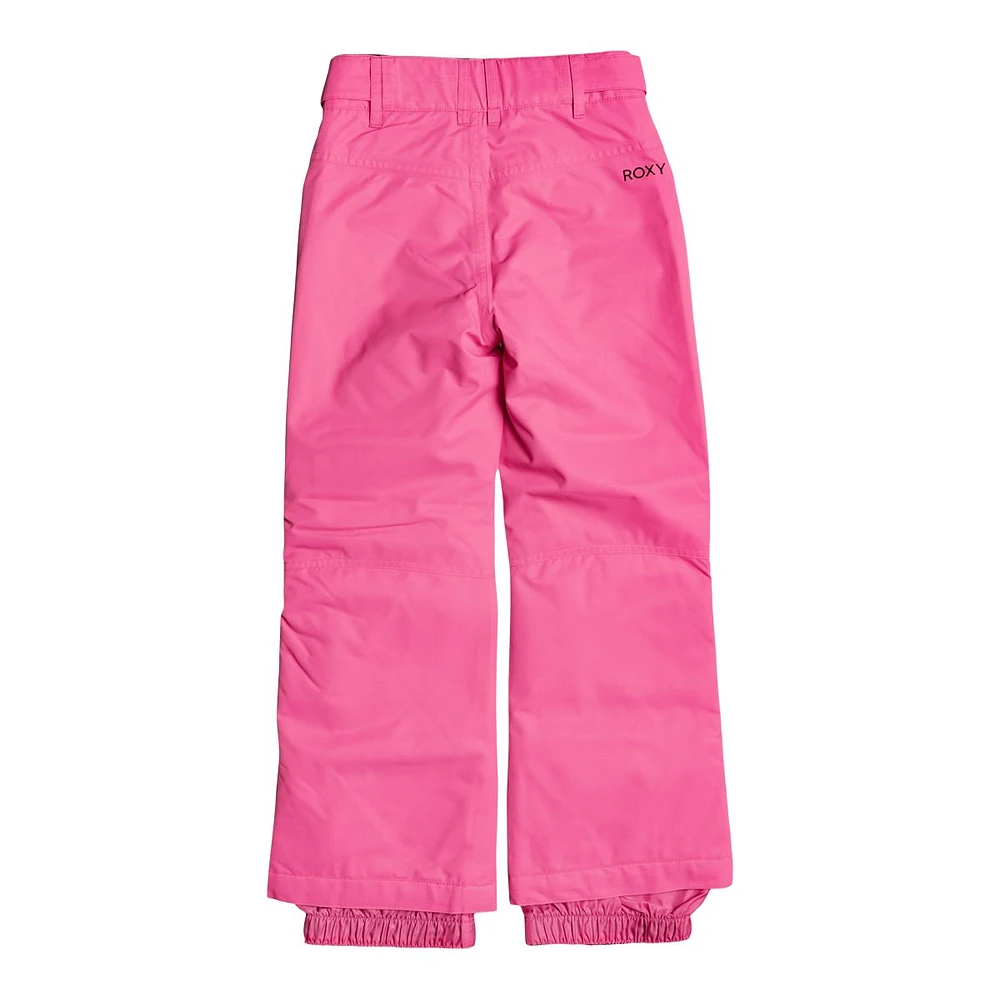 Roxy Kids' Backyard Snow Pants, Girls', Winter, Ski, Waterproof, Insulated