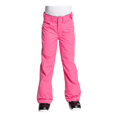 Roxy Kids' Backyard Snow Pants, Girls', Winter, Ski, Waterproof, Insulated