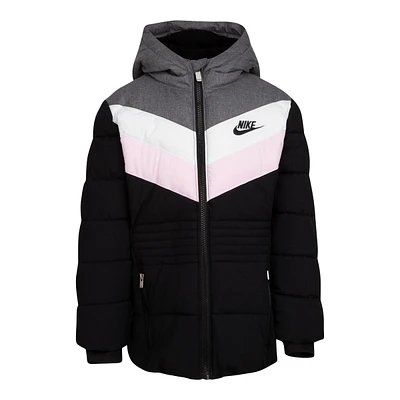 Nike Infant Girls' 4-6X Chevron Blocked Puffer Jacket