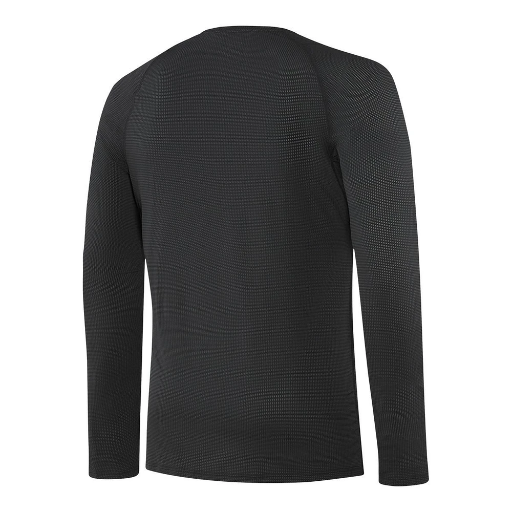 SAXX Men's Quest Lightweight Quick Dry Long Sleeve Crewneck Baselayer Shirt - Black