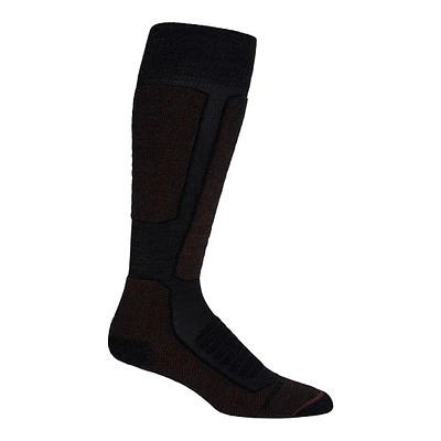 Icebreaker Men's Ski+ Ultralight Over The Calf Socks, Merino Wool Blend, Anatomical