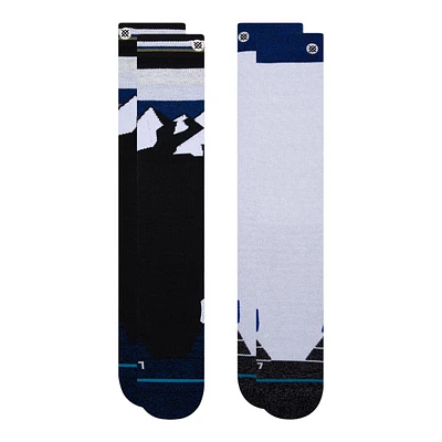 Stance Men's Range Snow Socks, Medium Cushioned, Moisture-Wicking, 2 Pack