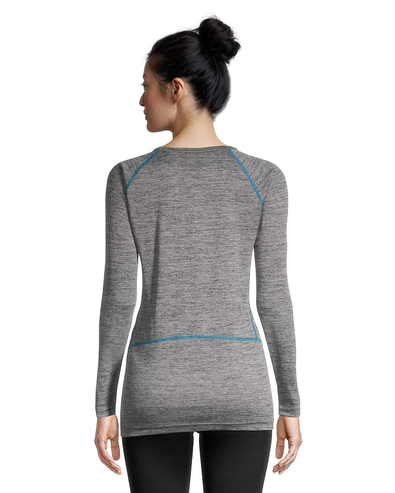 Ripzone Women's Poly Baselayer Crew Top - Charcoal