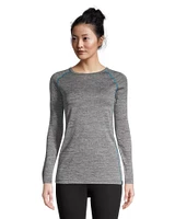 Ripzone Women's Poly Baselayer Crew Top - Charcoal