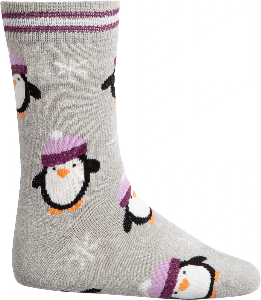 Ripzone Girls' Chalet Socks - Penguin Print