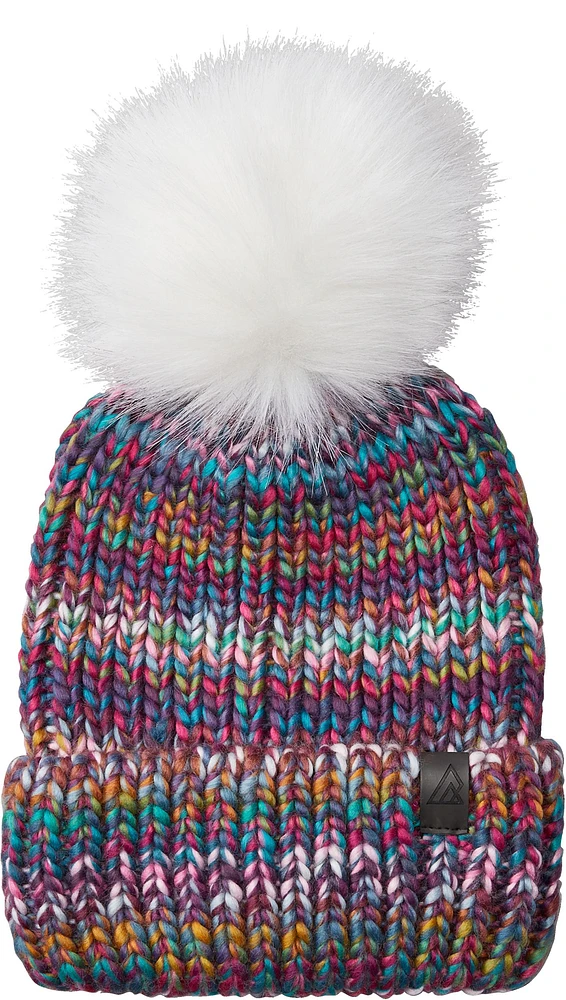 Ripzone Girls' Rainbow Pom Toque