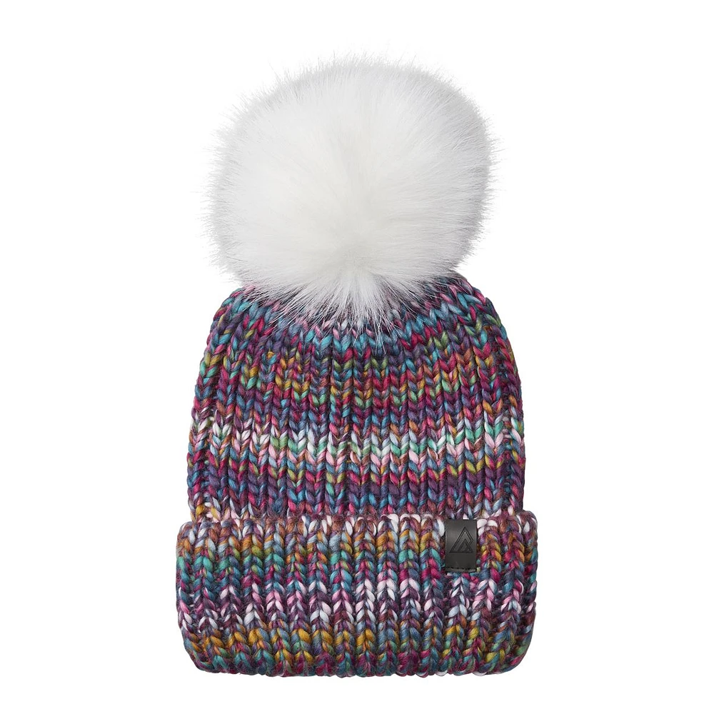 Ripzone Girls' Rainbow Pom Toque