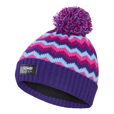 Kombi Girls' Zig Zag Pom Toque