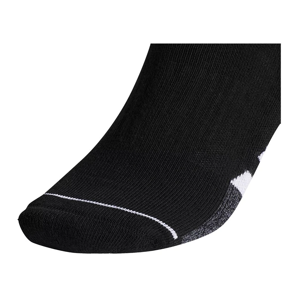 Adidas Men's 3-Stripe Cushion III Low Socks, Breathable, 3-Pack